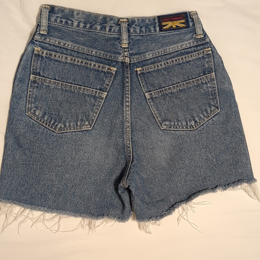 Vintage Cut Off Denim Shorts 26 2 made in Japan Britannia - Picture 4 of 4